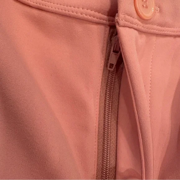 Halara $50 M SculptKnit High Waisted Side Flap Pocket Flare Cargo Pants PINK EUC - Picture 12 of 14